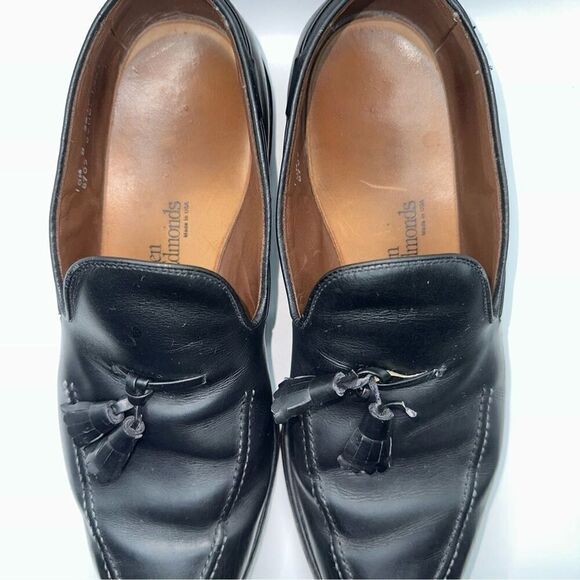Allen‎ Edmonds Mens Saratoga Grayson Tassel Shoes 10.5D Black Leather Loafers main image 7